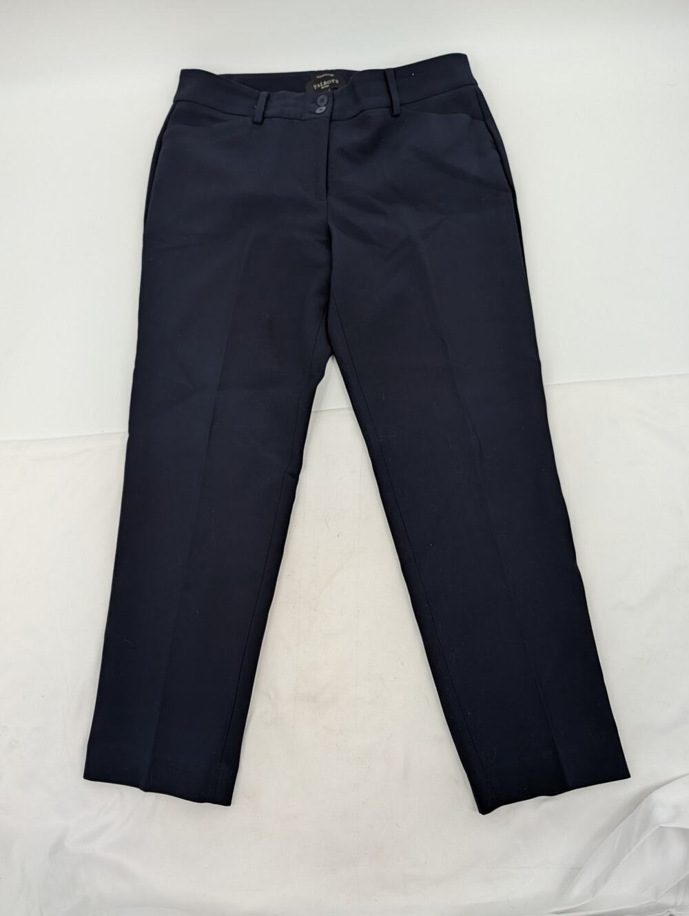 Talbots Hampshire 8P Navy Blue Pants Career Office Work Basic Staple Capsule